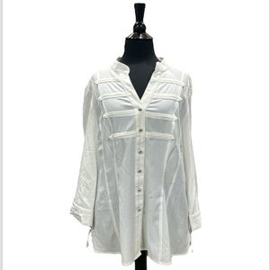 Kathy Che Stretch Button Down Top